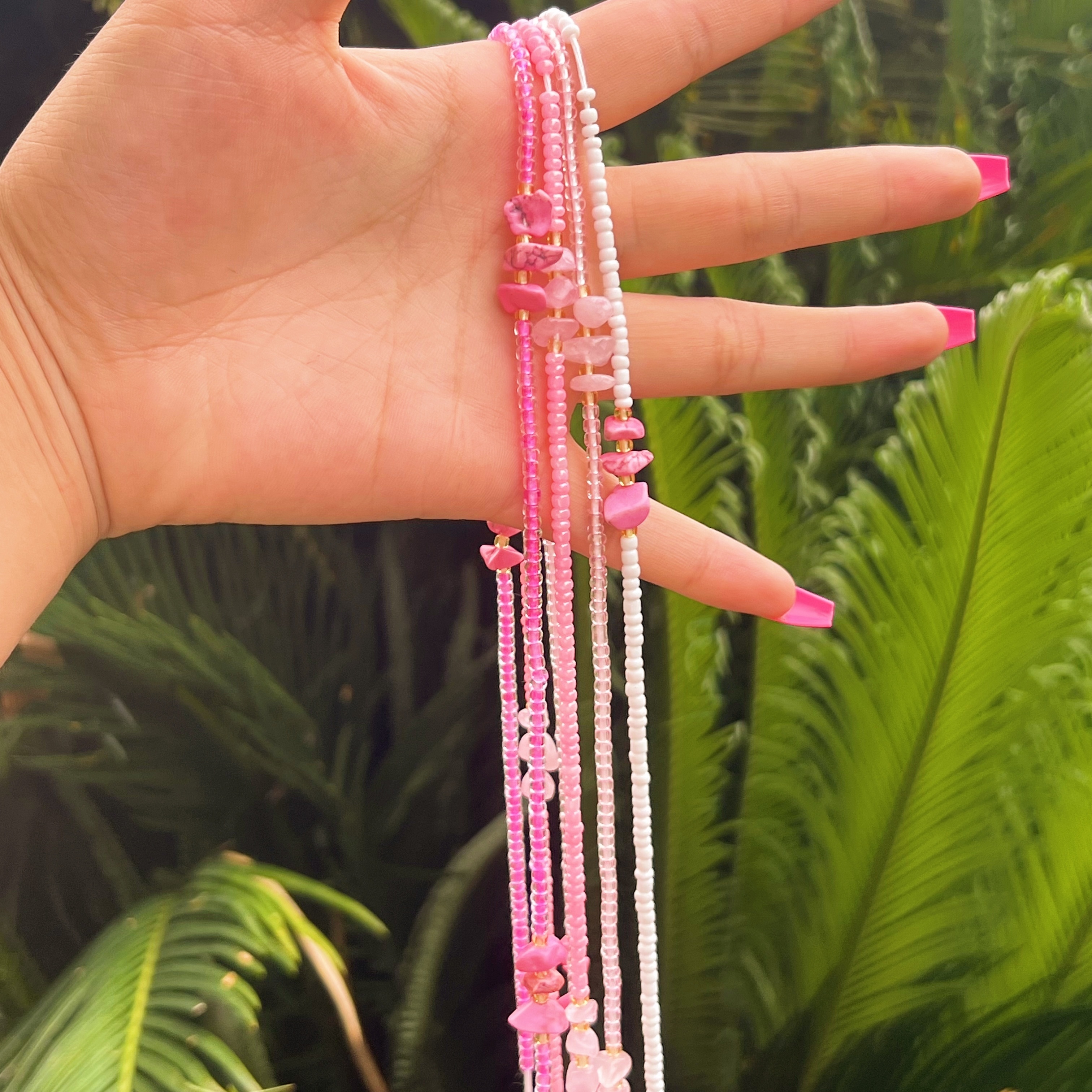 Boho Style Beaded Body Chains Set of 4 No Plating